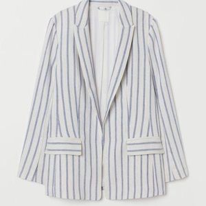 NWT! H&M blue pinstriped women’s blazer.